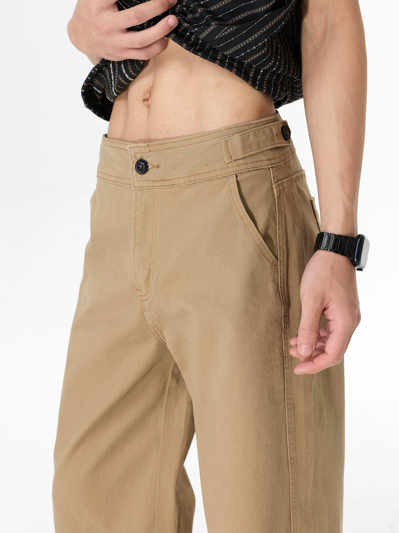 Solid Wide Leg Utility Pants