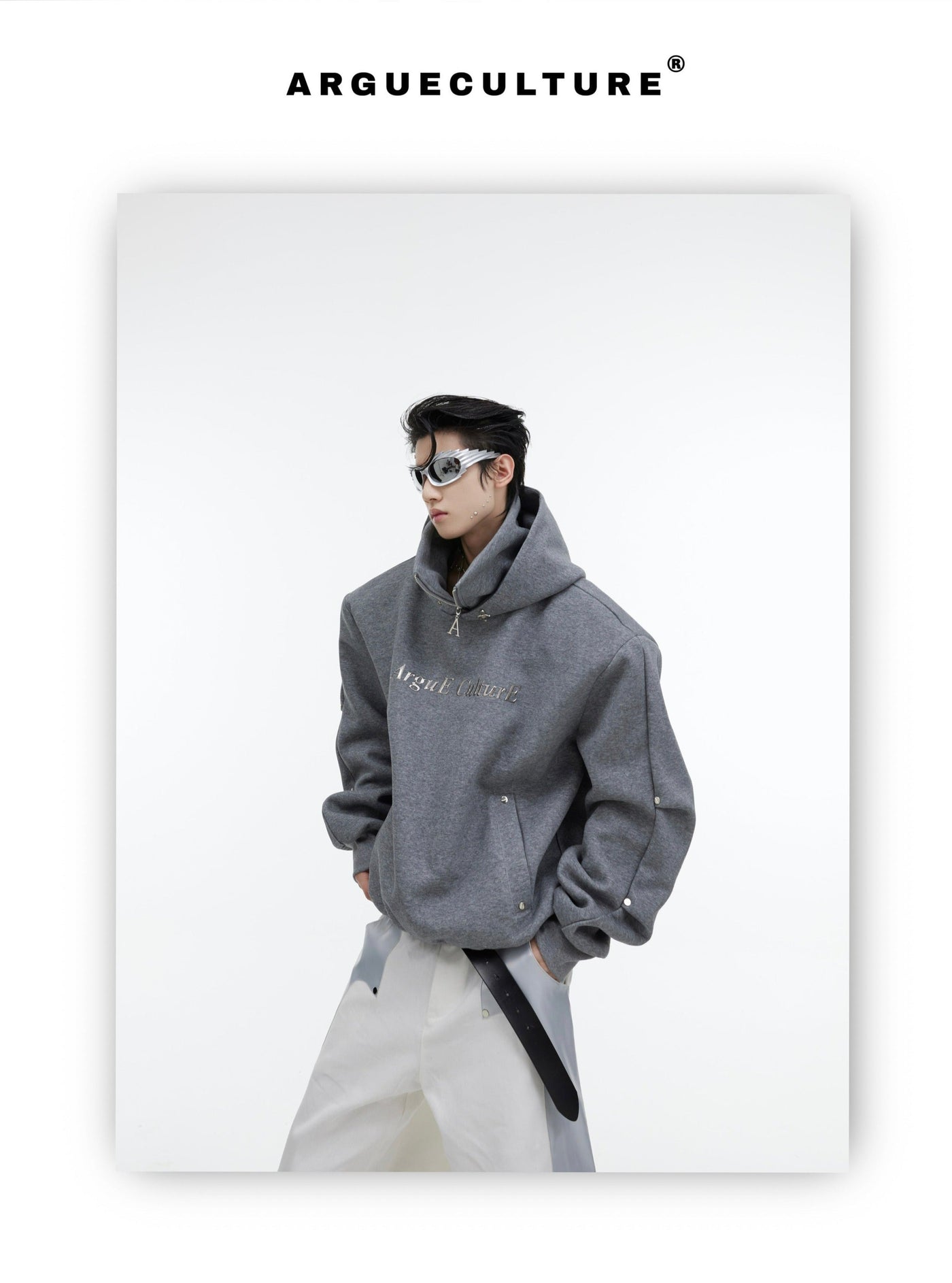 Sequin Blaze Metal Buttons Hoodie