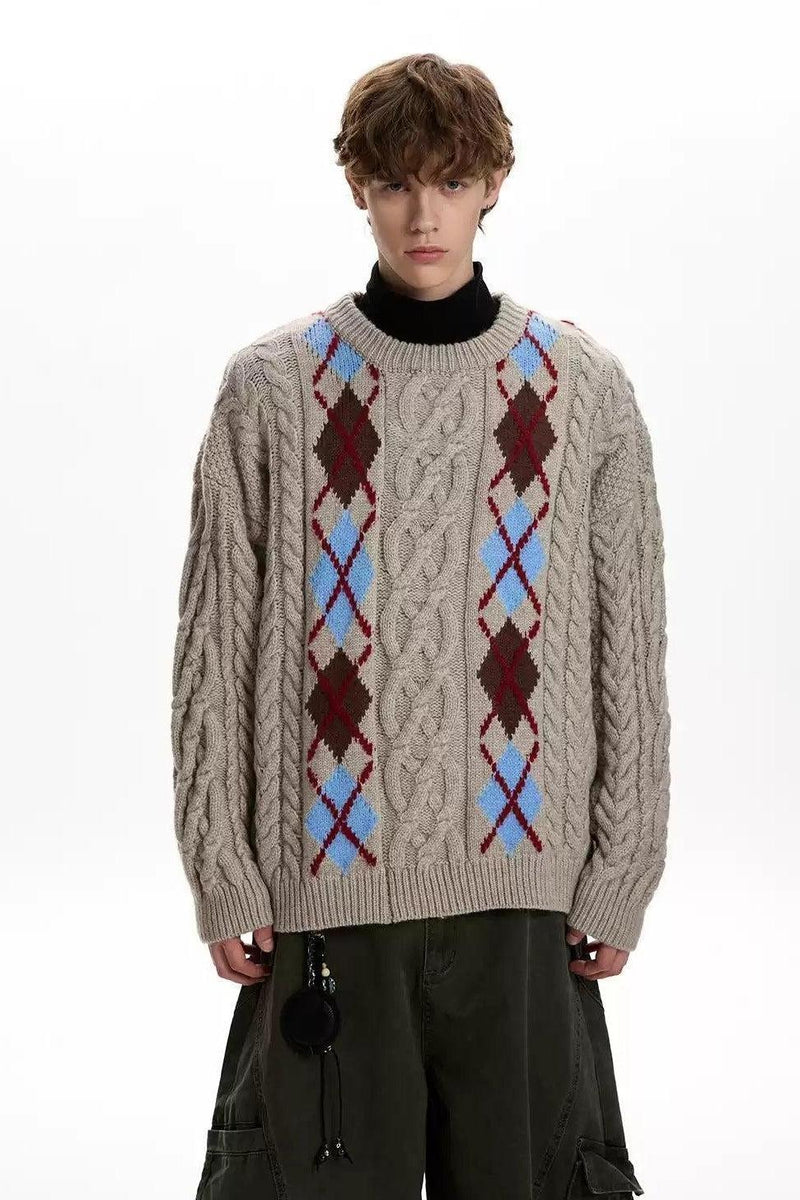 Argyle Patterned Sweater