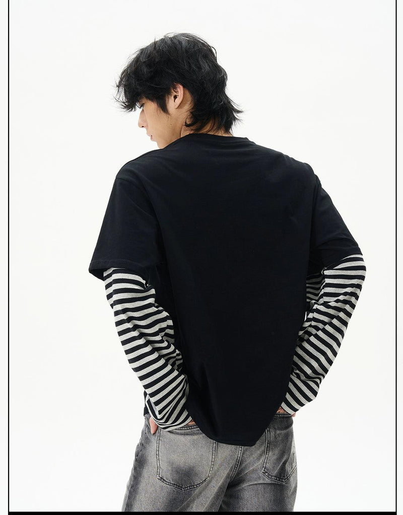 Striped Band Graphic Long Sleeve T-Shirt