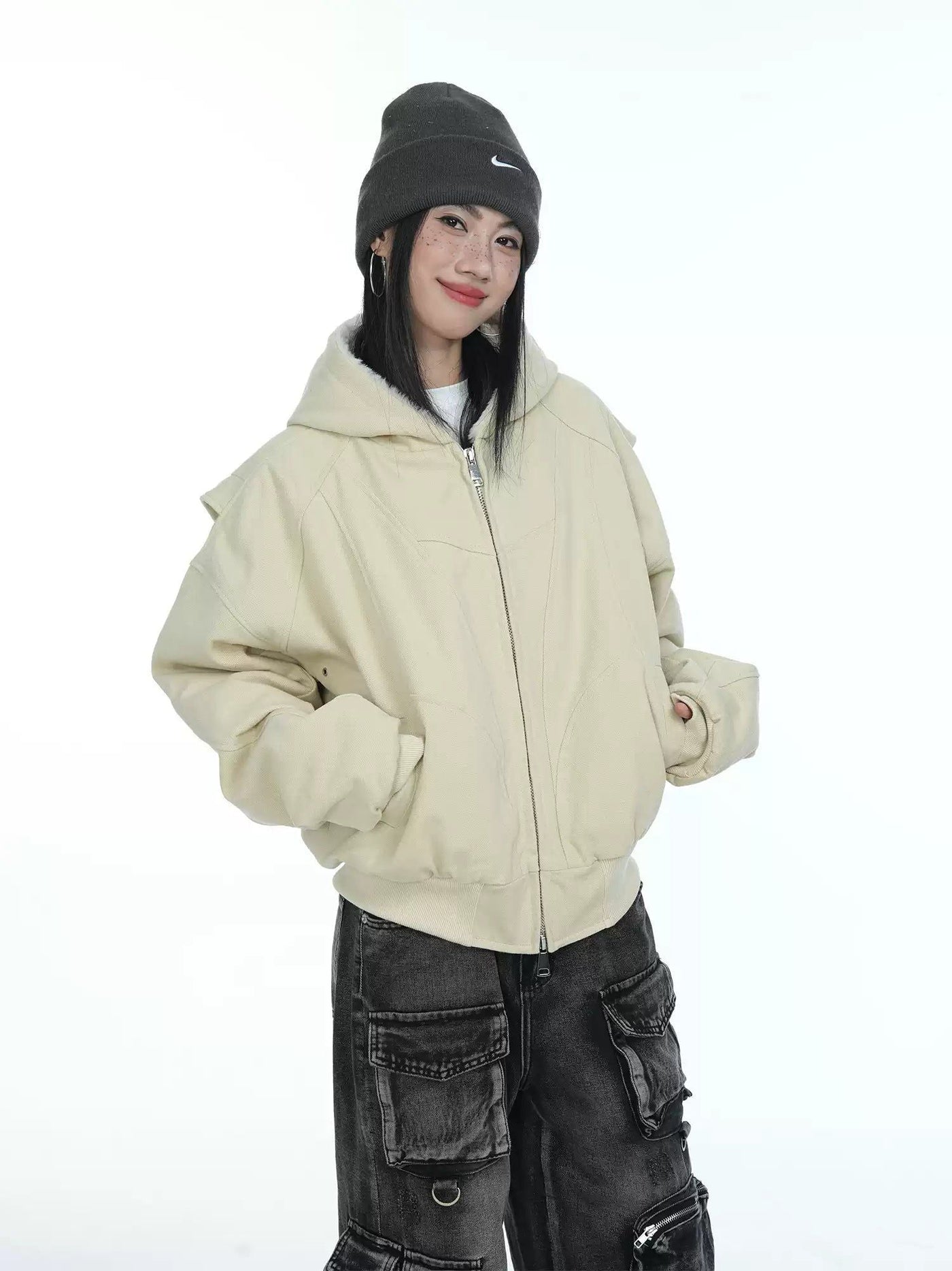 Solid Comfty Zippered Jacket