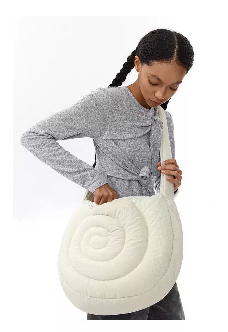 Snail Pattern Puffer Bag