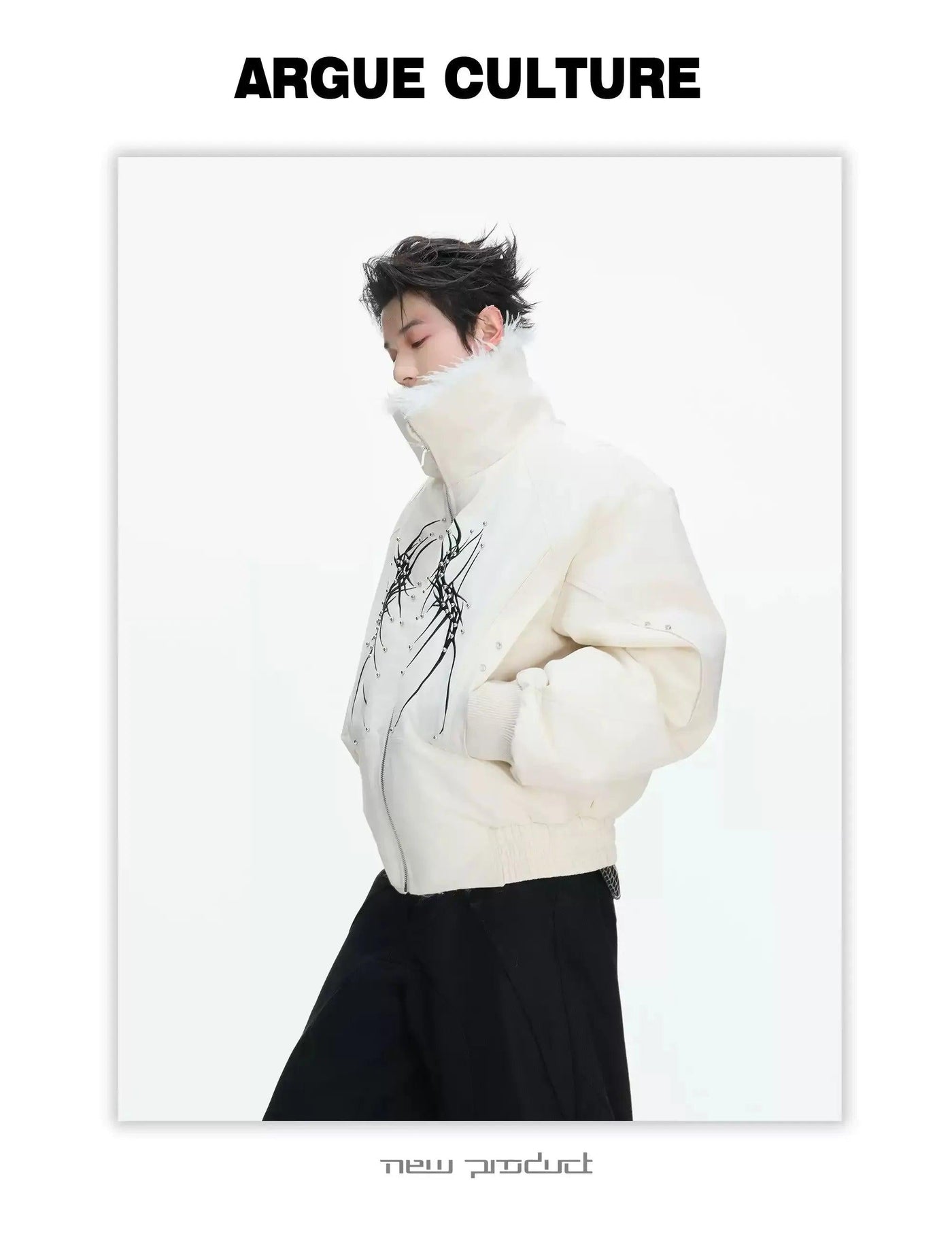 Spike Lines Zipped Jacket
