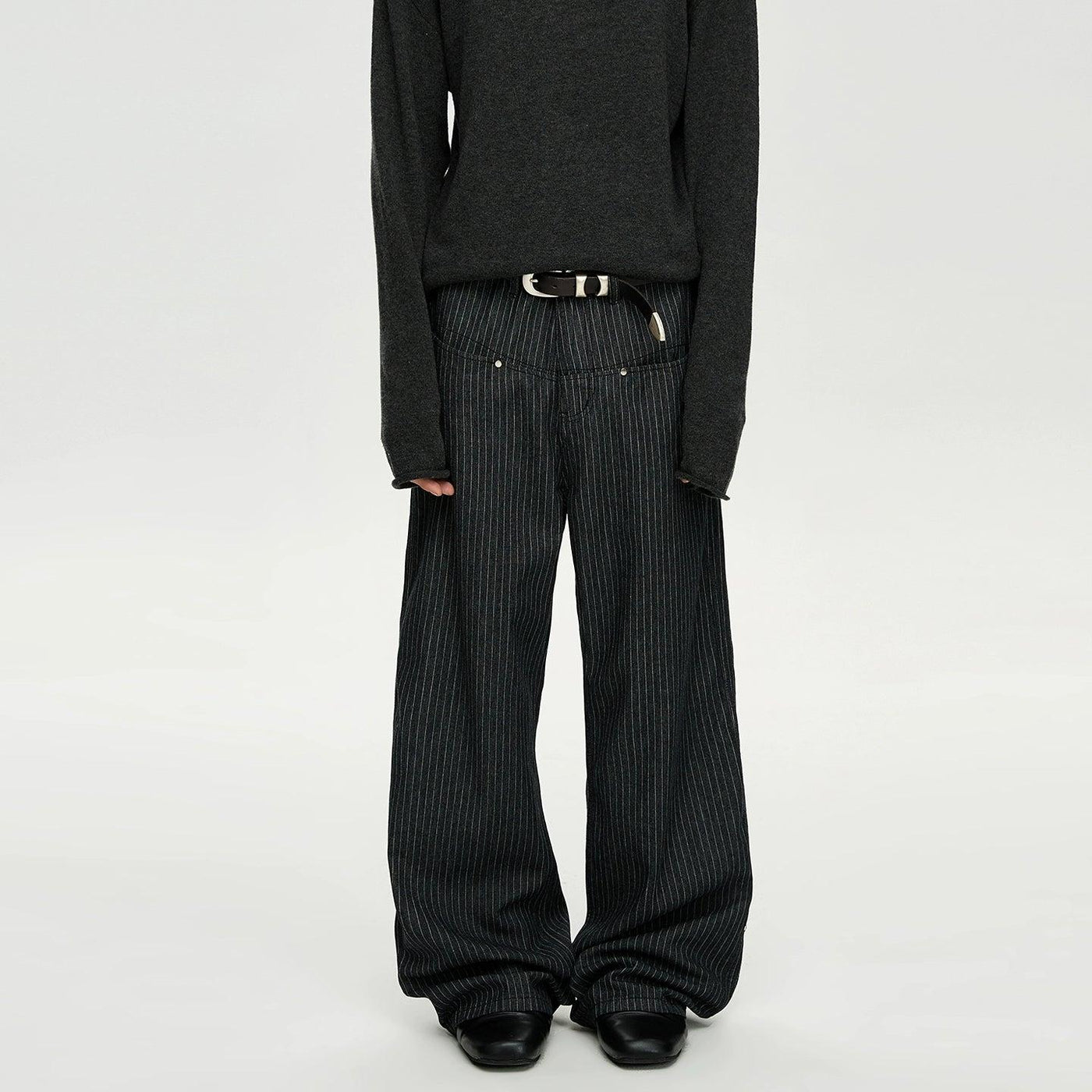 Vertical Stripes Pocket Pants