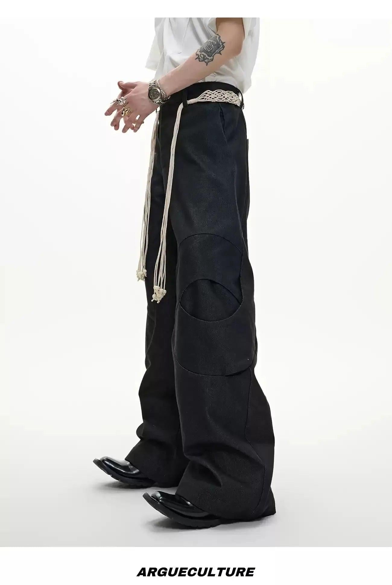 Belted Strap Structured Jeans