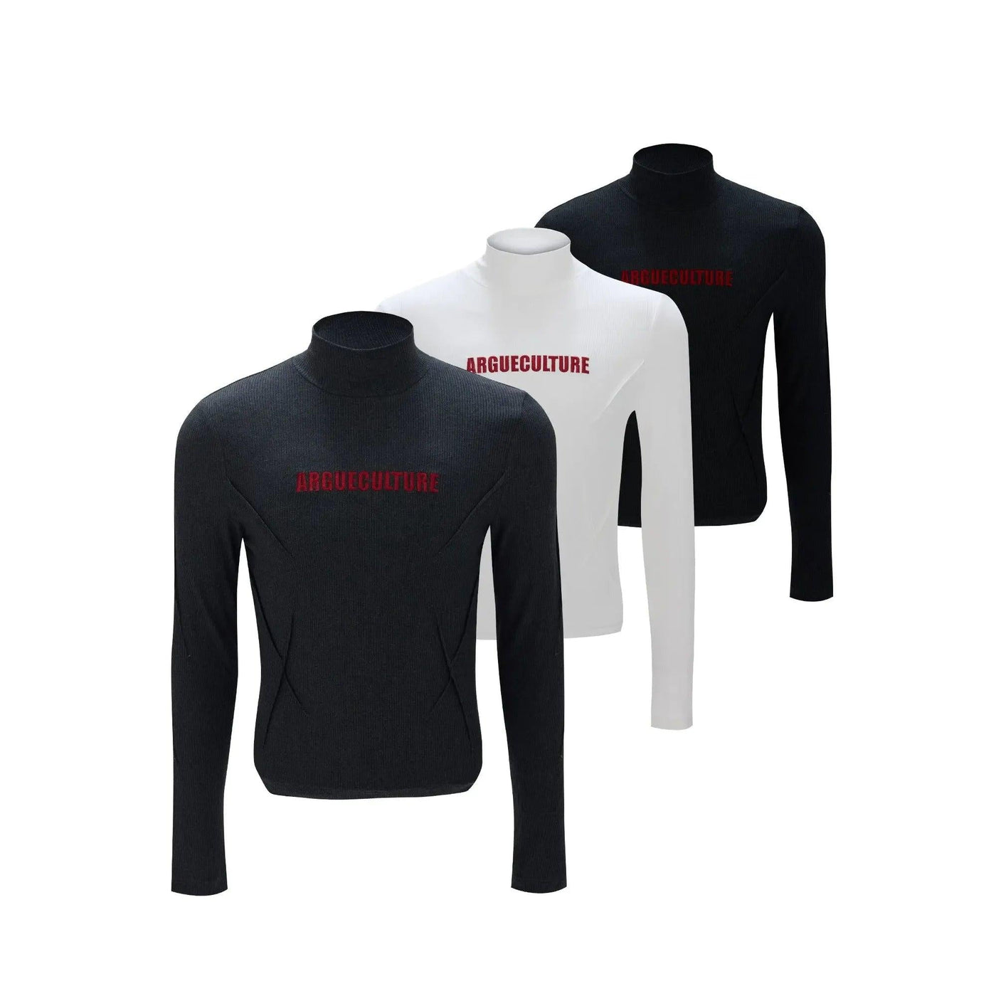Structured Slim Fit Mockneck
