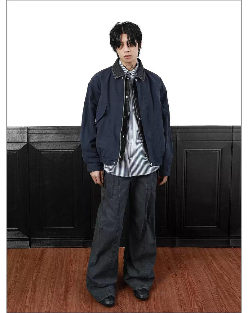 Side Pockets Ruched Hem Jacket