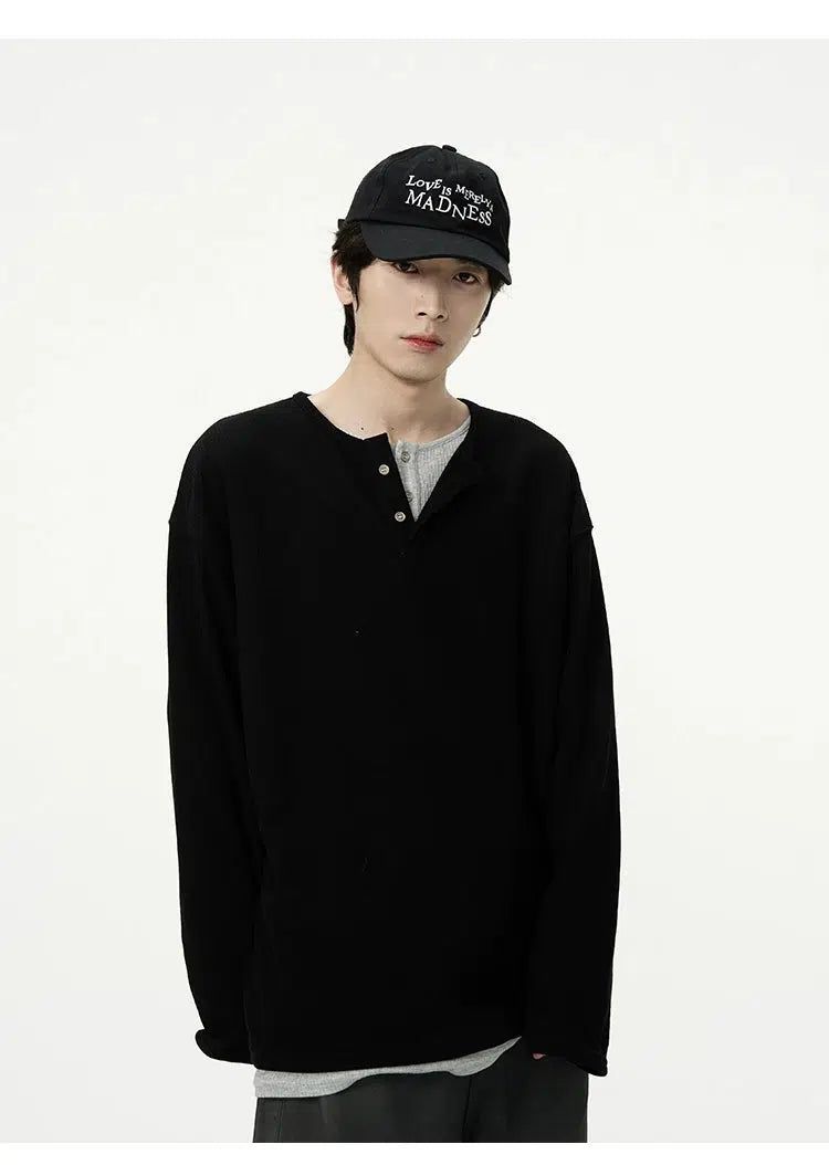 Two-Piece Henley Sweater