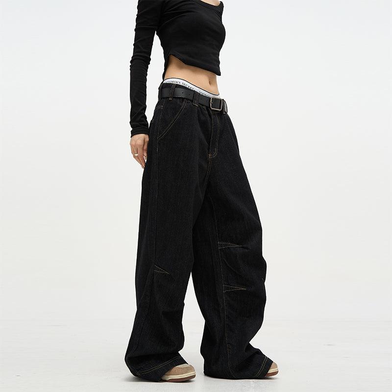 Stitched Detail Flare Leg Jeans