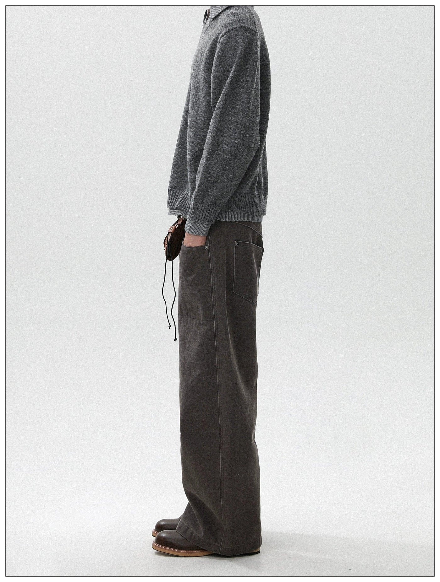 Washed Straight Carpenter Pants