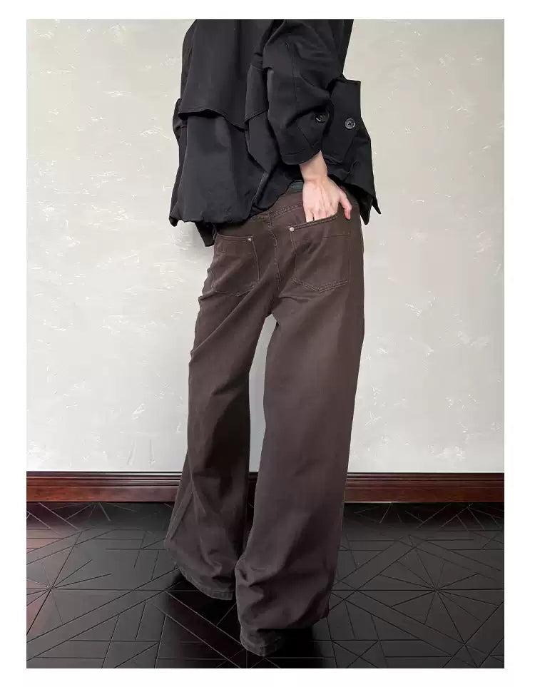 Solid Straight Leg Pants