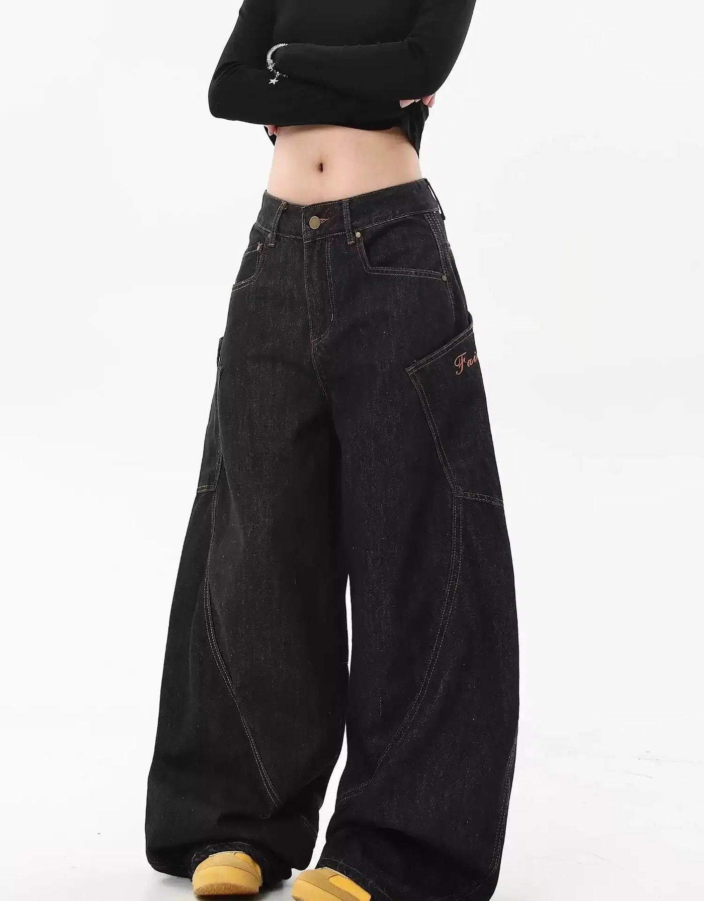 Stitched Machete Banana Jeans