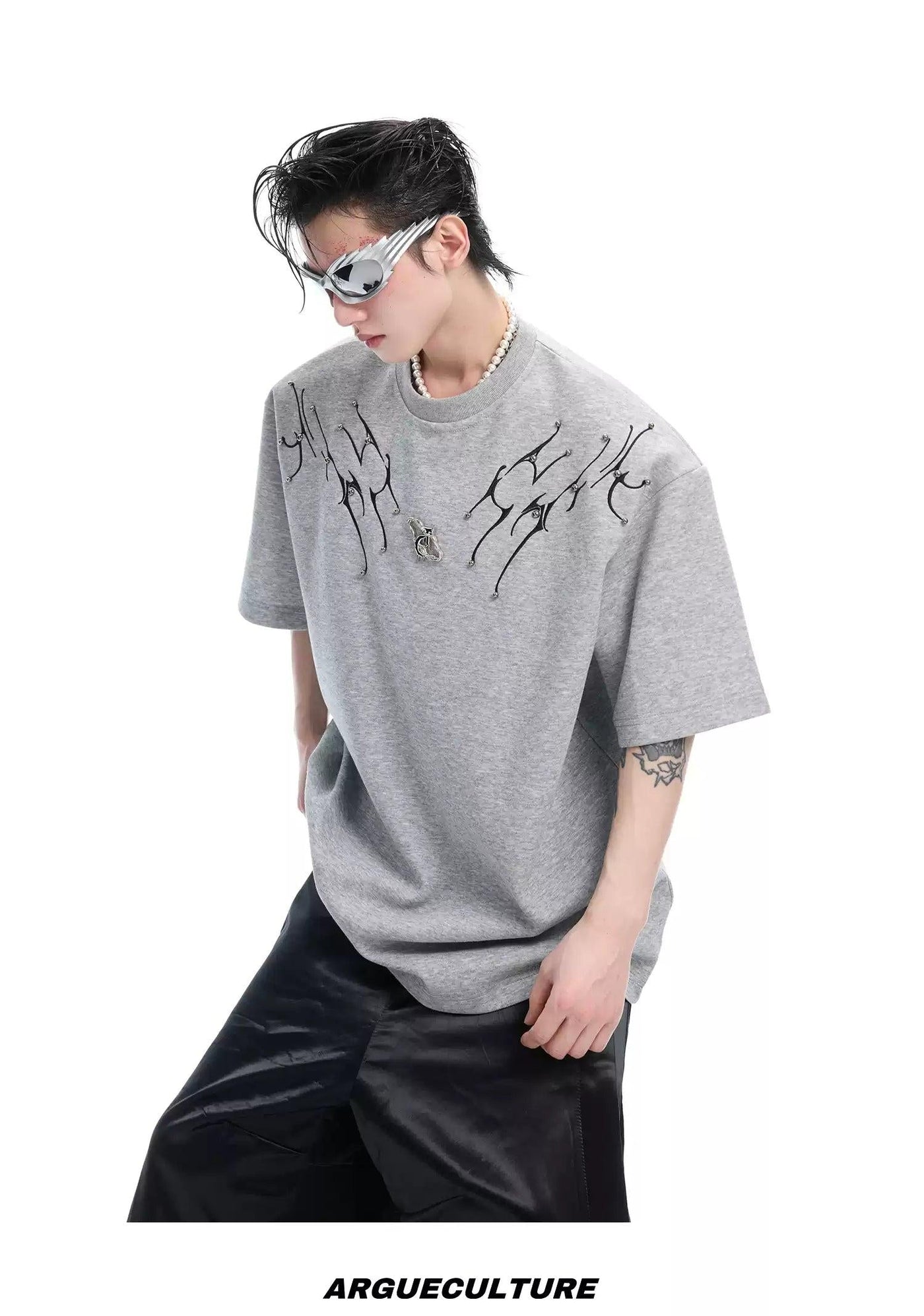 Skeleton Lines Print T-Shirt