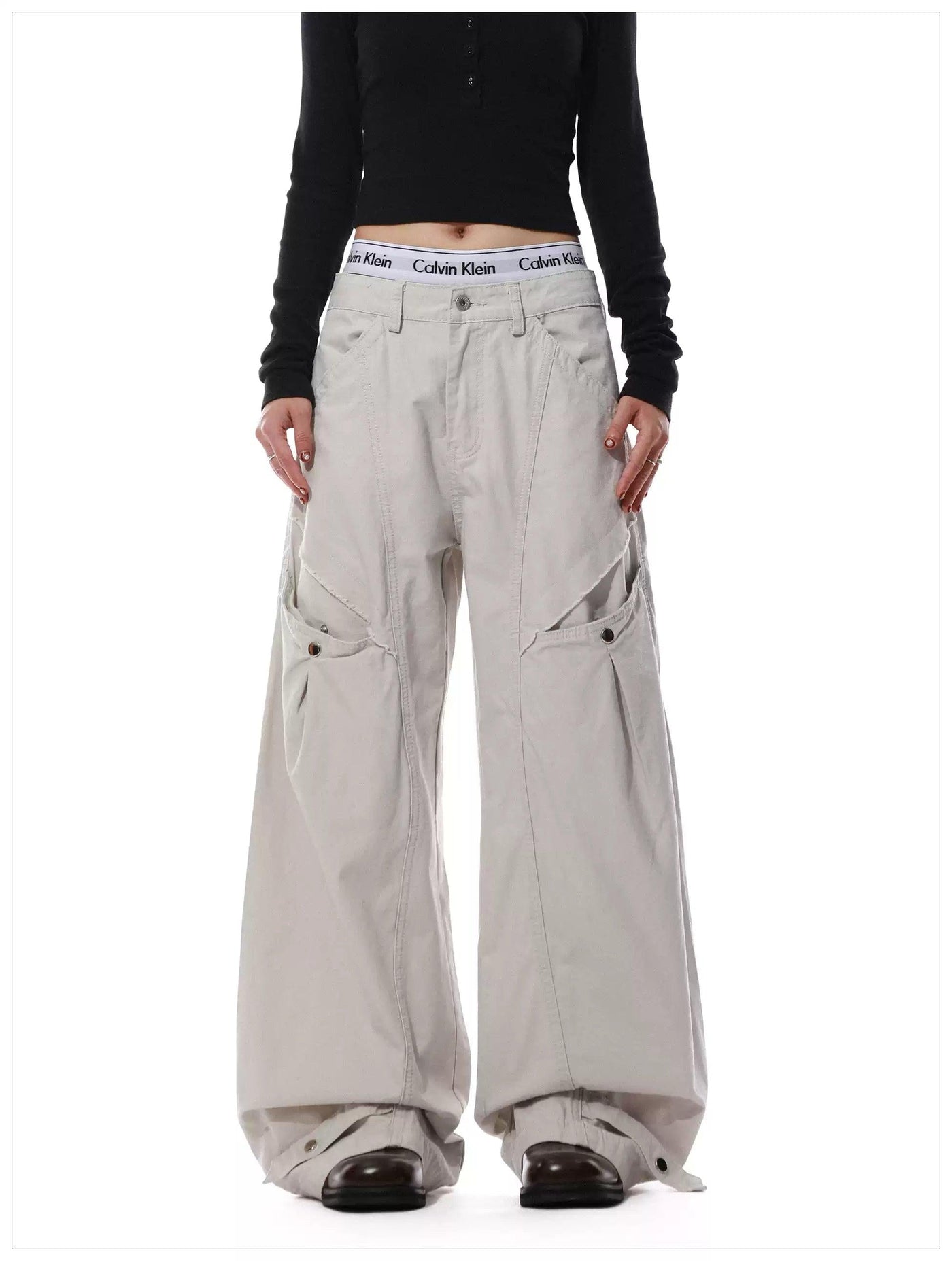 Side Pocket Loose Fit Cargo Pants