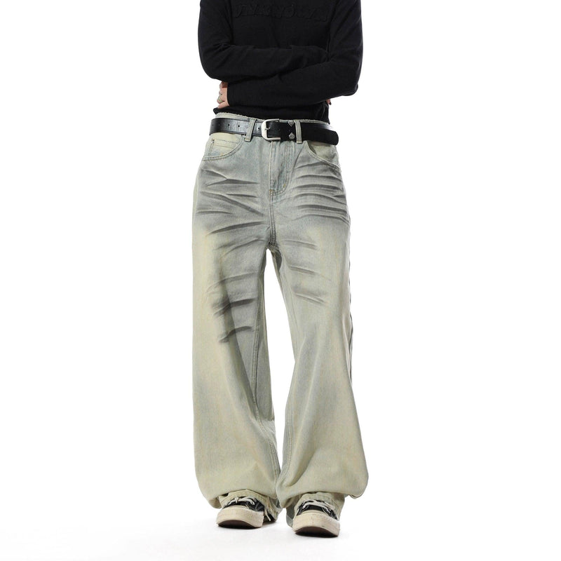 Whisker Lines Faded Jeans