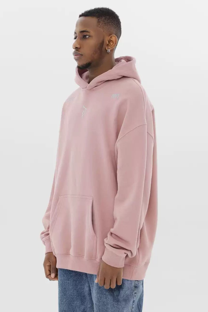 Minimal Scattered Text Loose Hoodie
