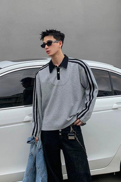 Striped Sleeves L/S Polo