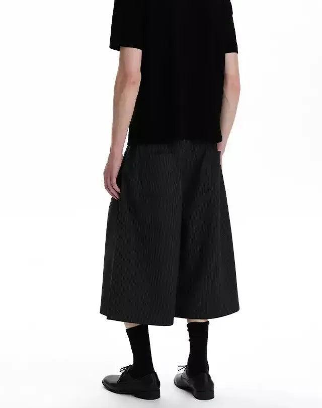 Striped Pleated Business Shorts