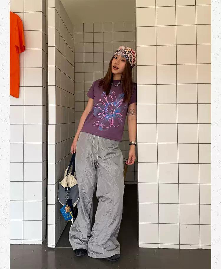 Layered Flower Casual T-Shirt