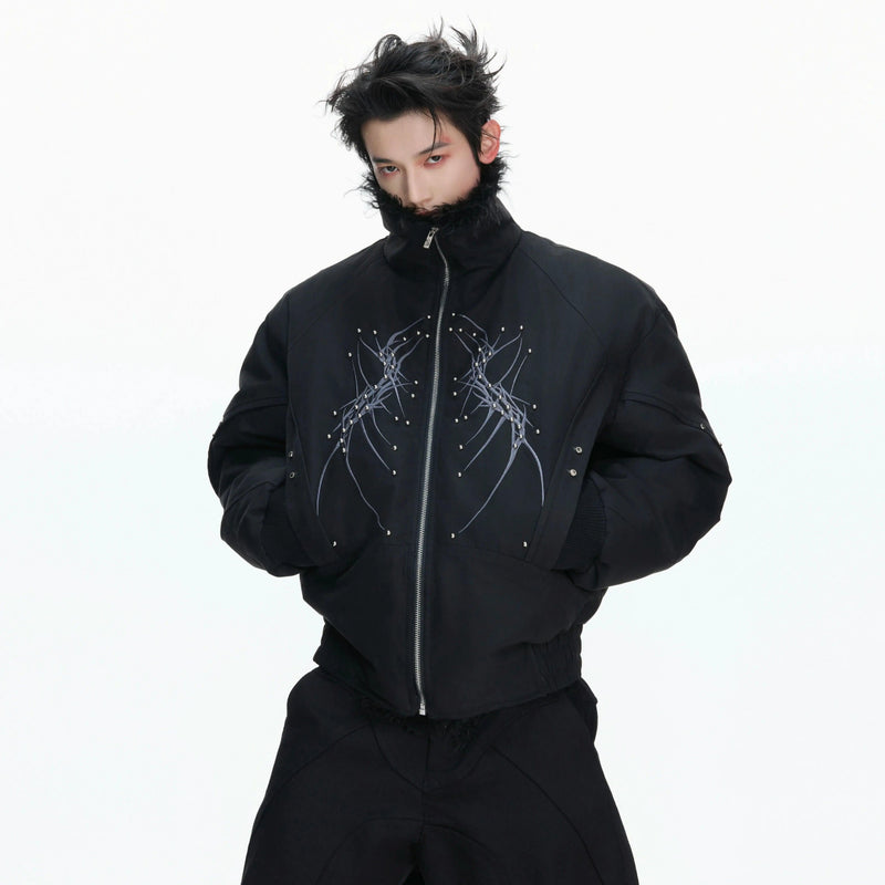 Spike Lines Zipped Jacket