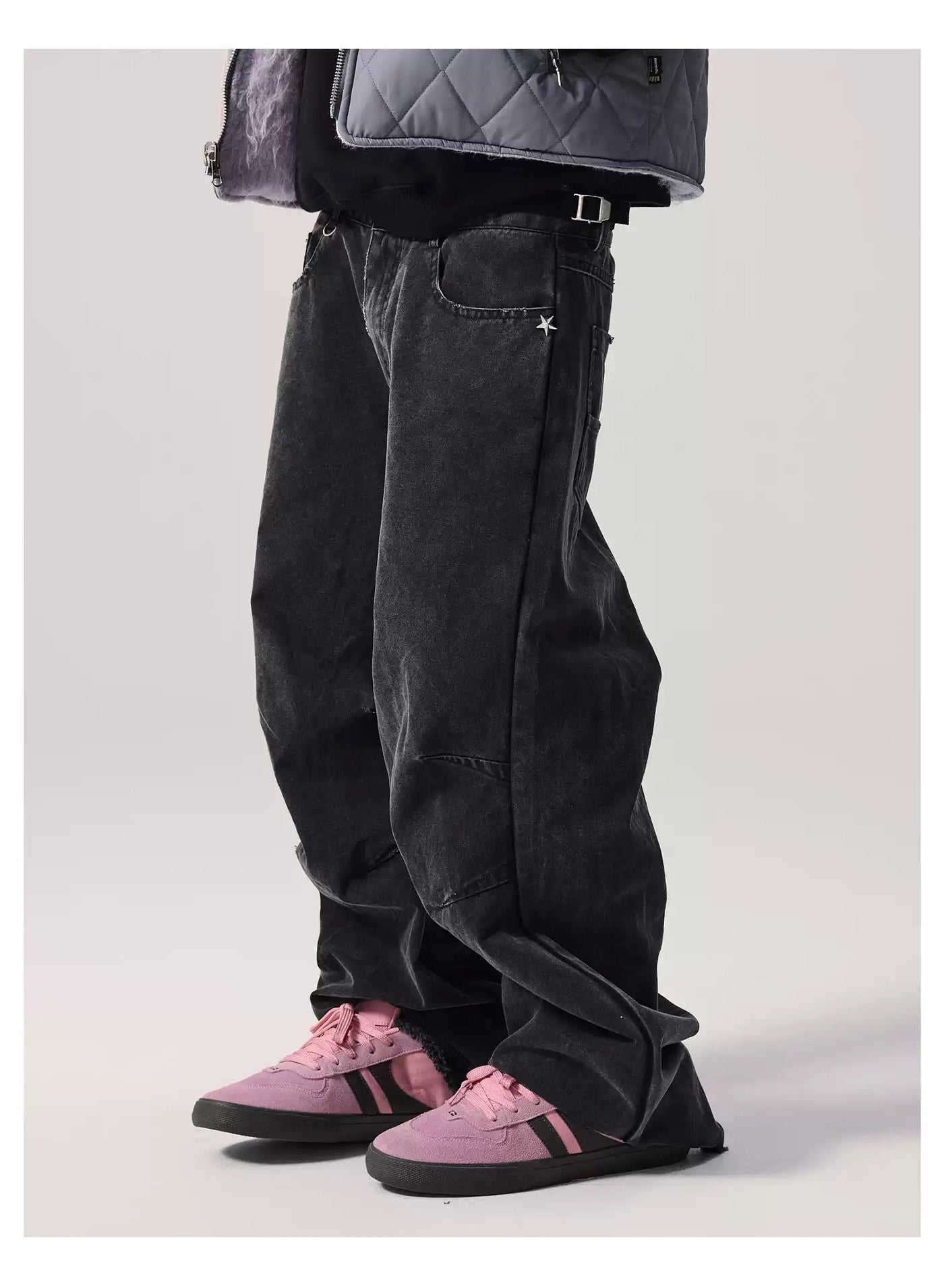 Loose Fit Washed Workwear Jeans