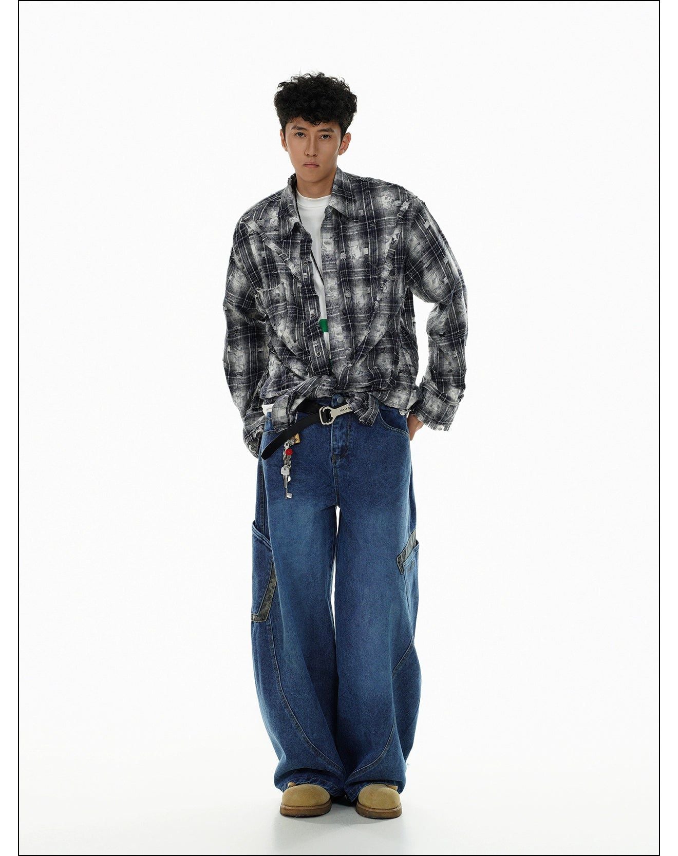 Plaid Multi-Detail Buttoned Shirt
