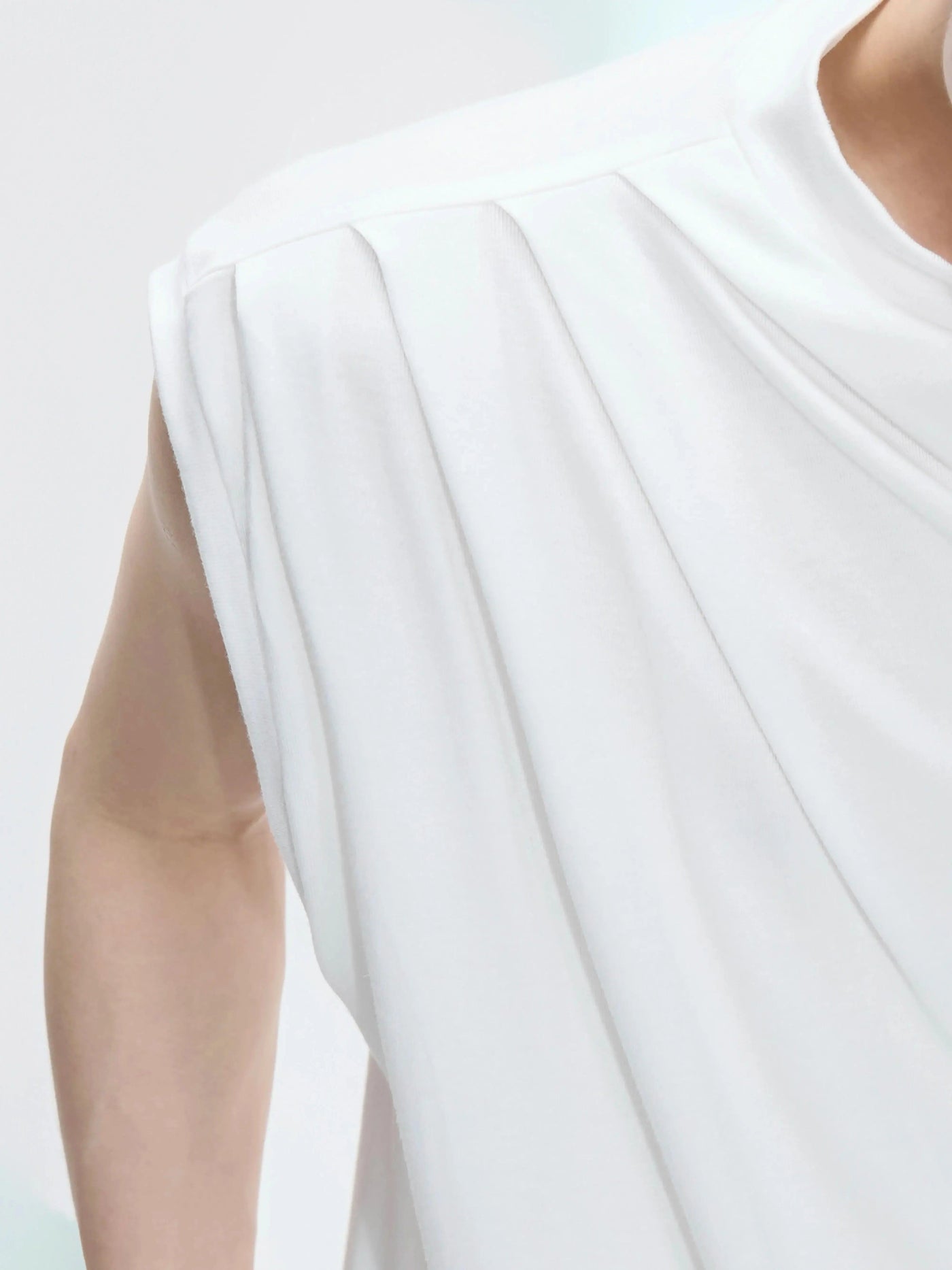 Pleated Stretchy Tank Top
