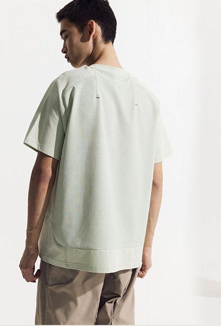 Contrast Spliced Panel Sports T-Shirt