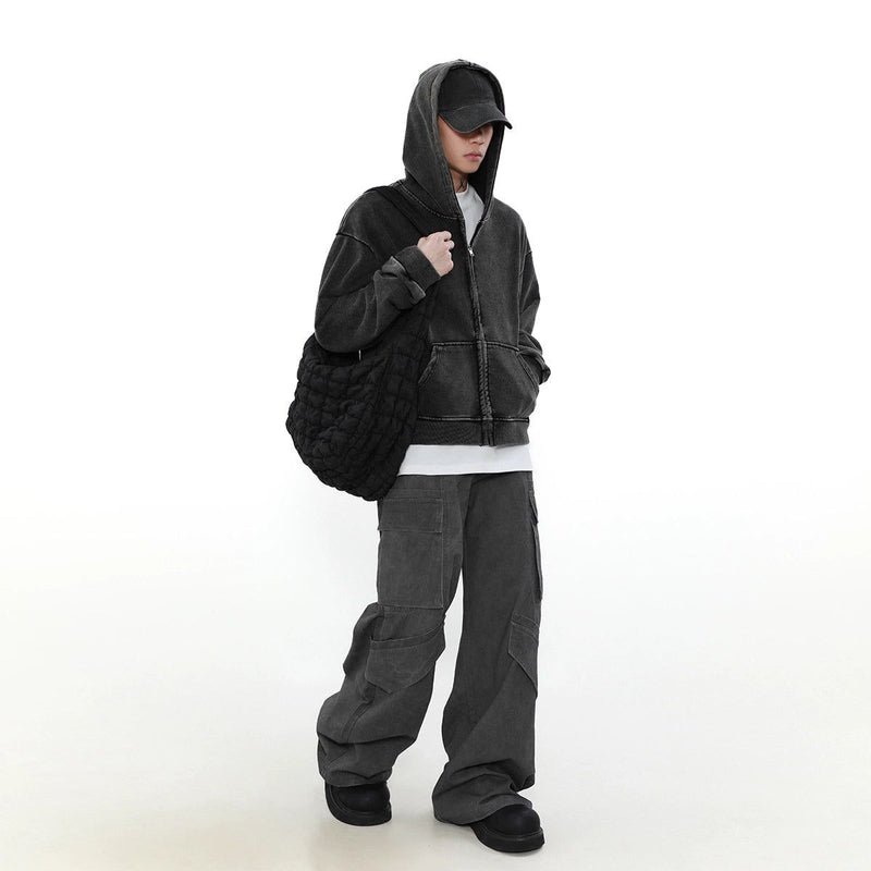 Washed Carpenter Zip-Up Hoodie