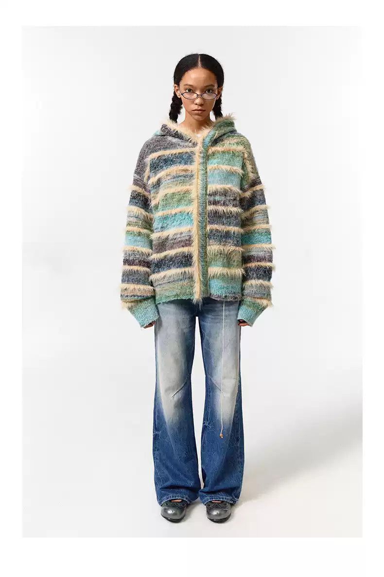 Fur Lines Hooded Jacket