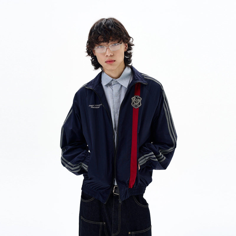 Sports Bar Stripes Zipped Jacket