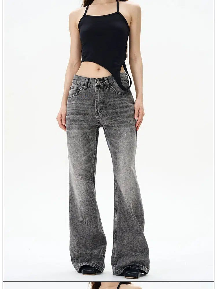 Smoky Wash Flared Jeans