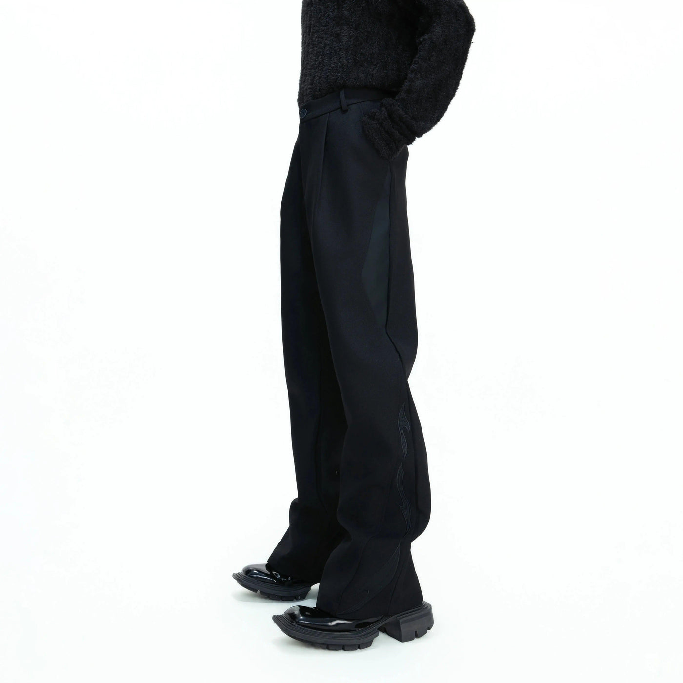 Solid Color High Waist Pants