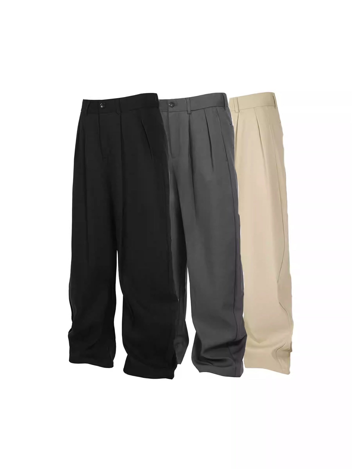 Basic Pleats Loose Fit Trousers