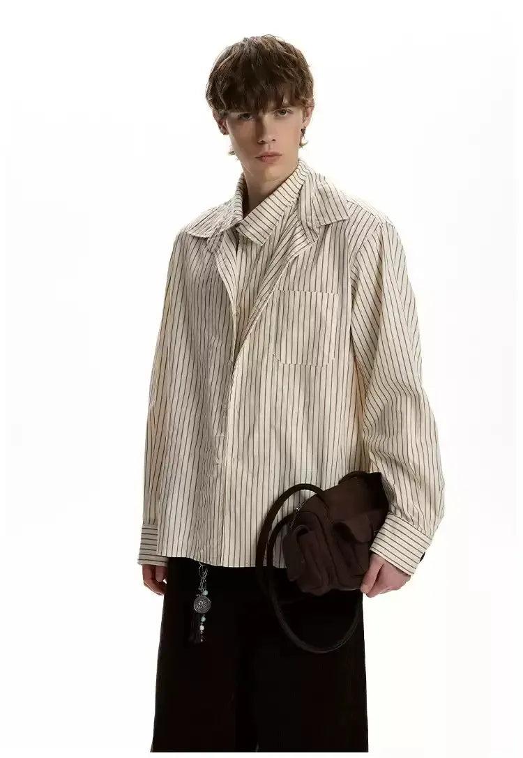 Layered Striped L/S Shirt