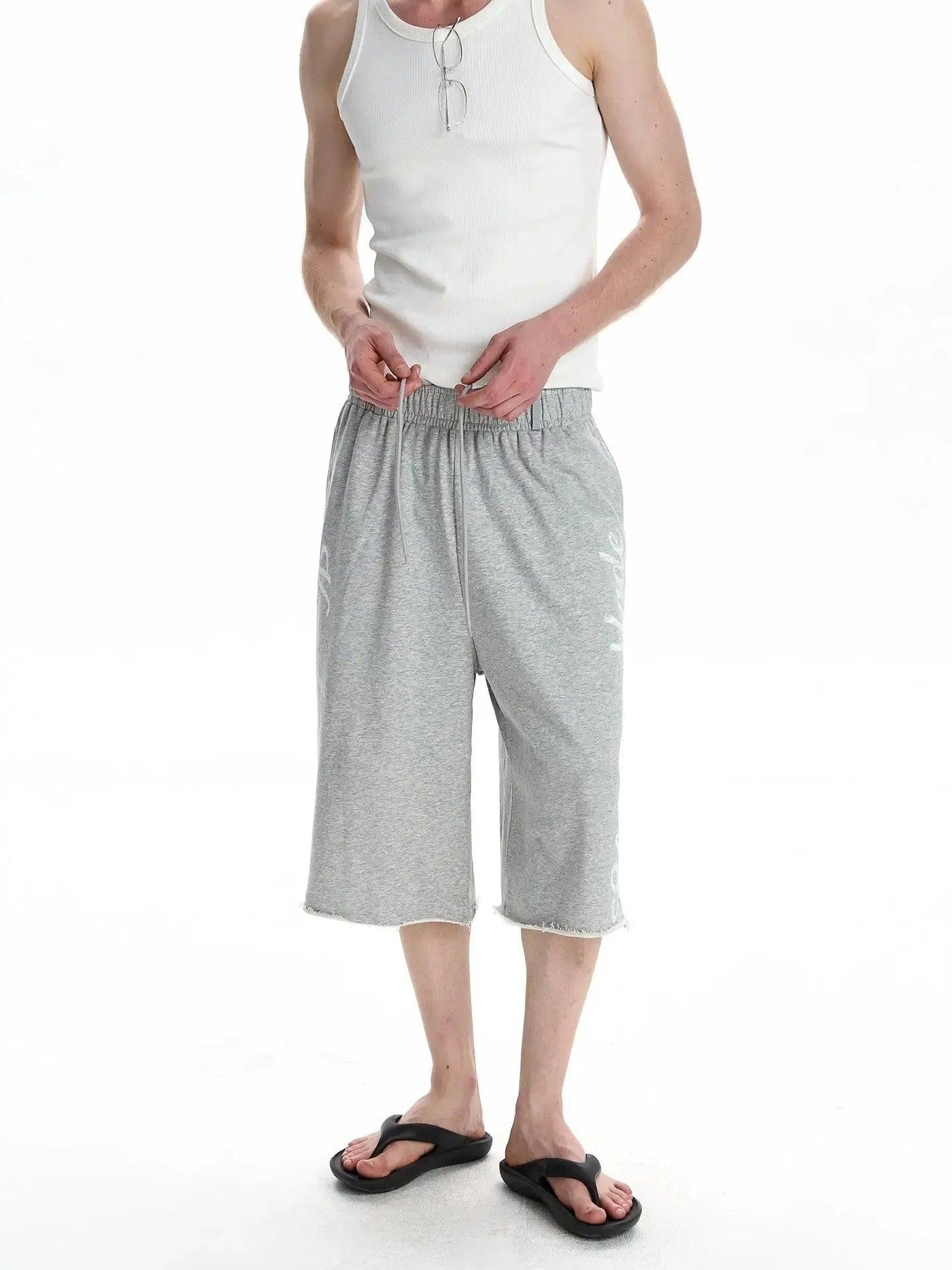 Letter Print Wide Leg Shorts