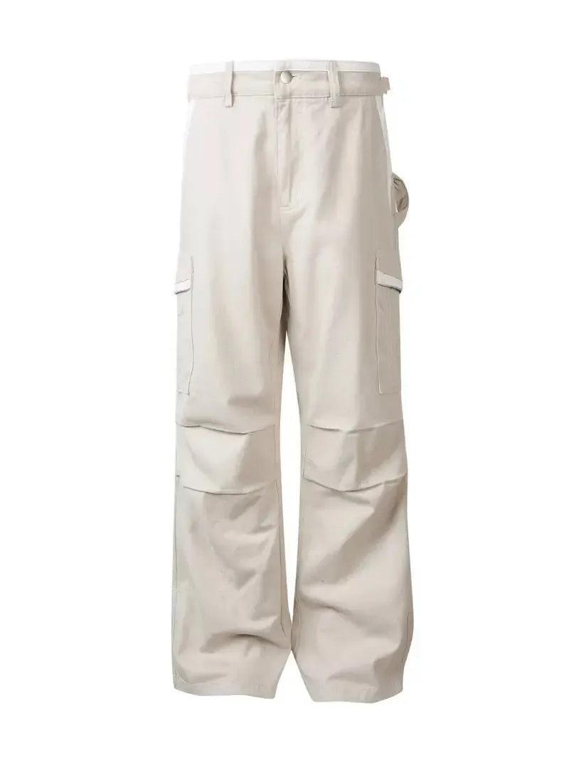 Pleated Wide Leg Cargo Pants