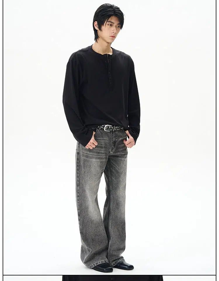 Smoky Wash Flared Jeans