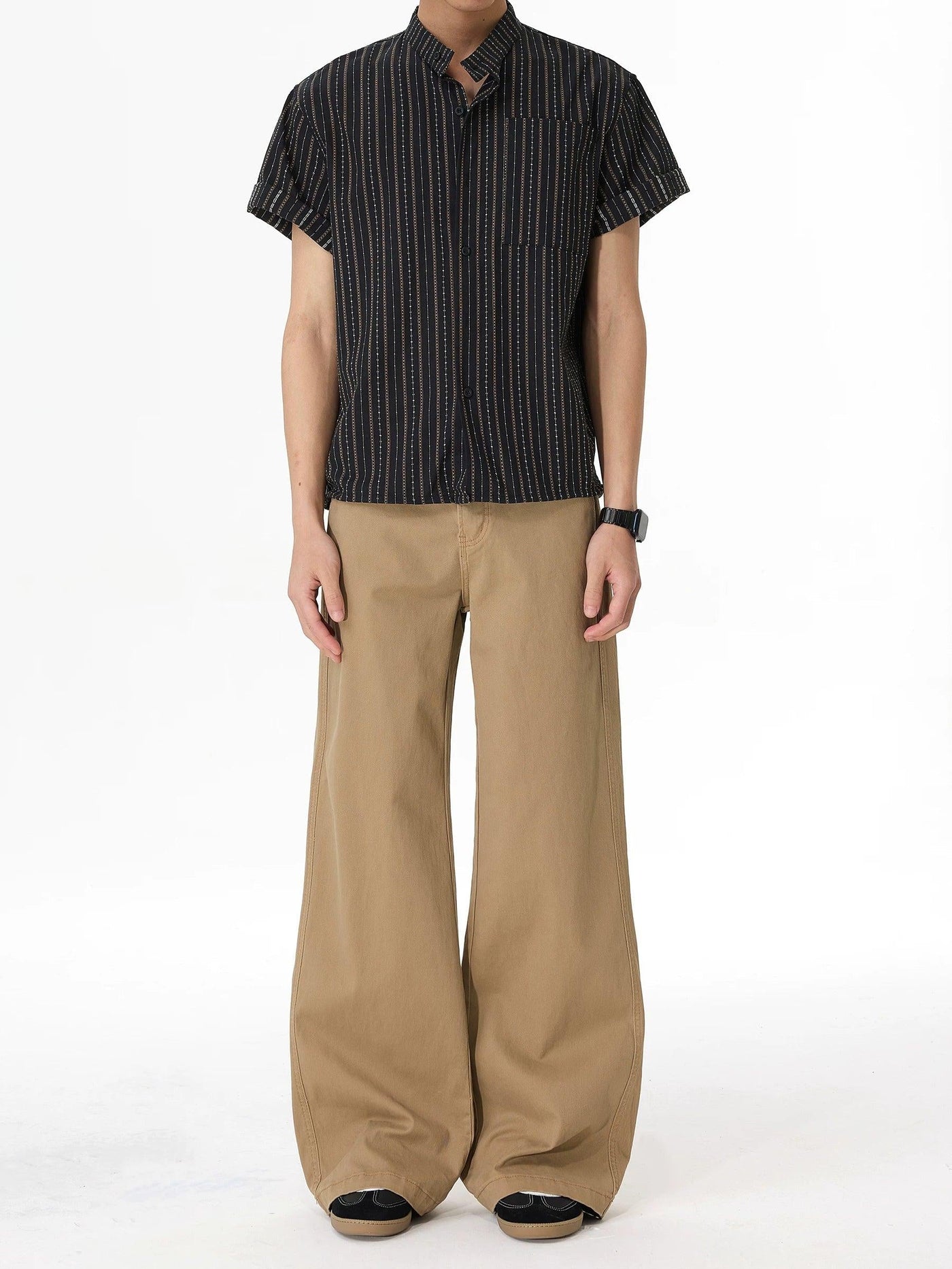 Solid Wide Leg Utility Pants