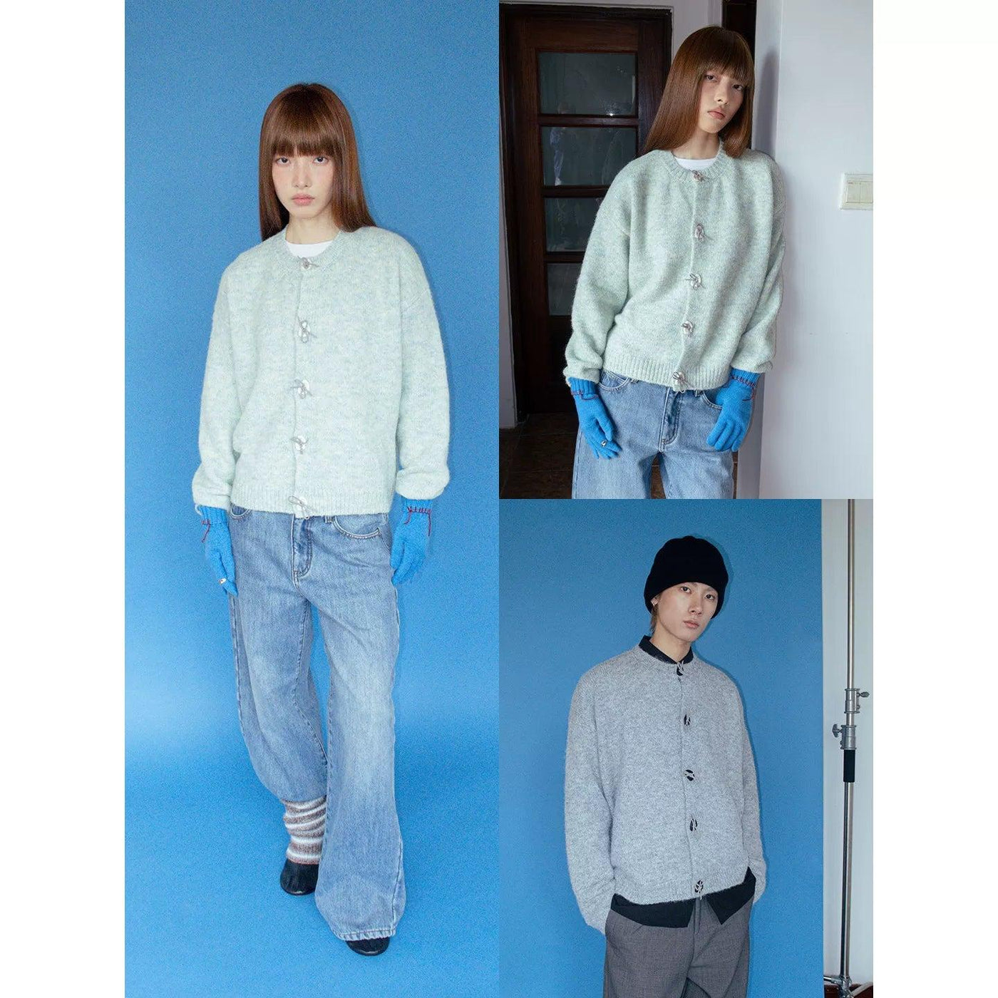 Button Detail Knit Cardigan
