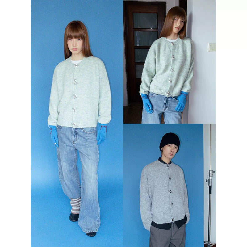 Button Detail Knit Cardigan