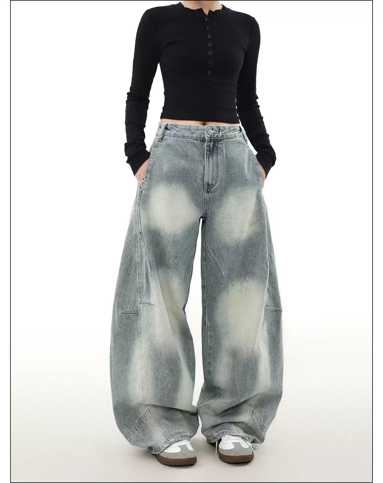 Loose Fade Spots Jeans
