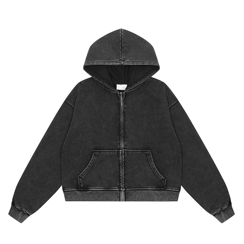 Washed Carpenter Zip-Up Hoodie