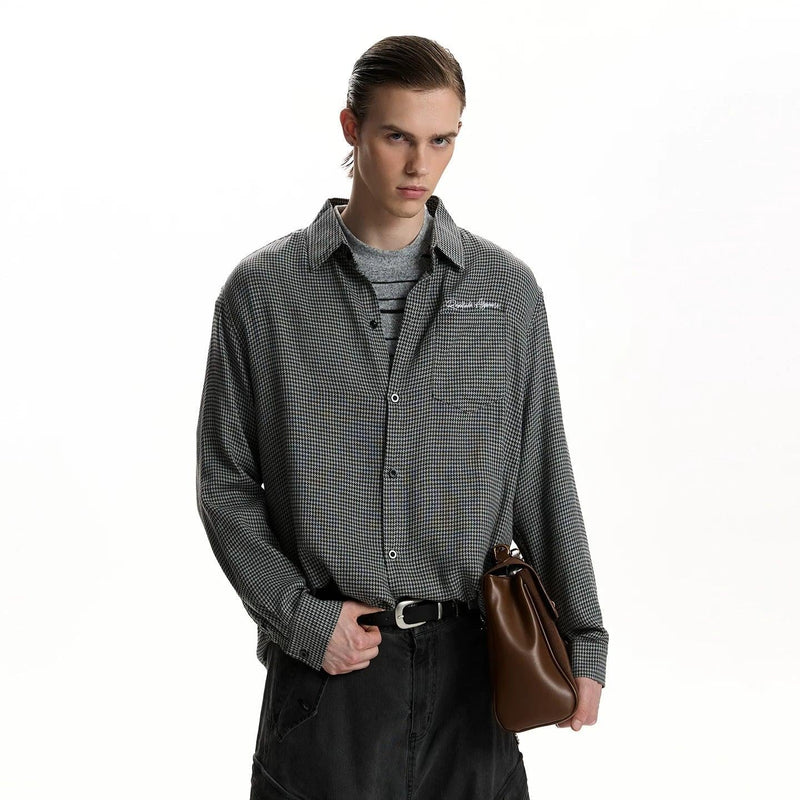 Breast Pocket Boxy Checkered Shirt