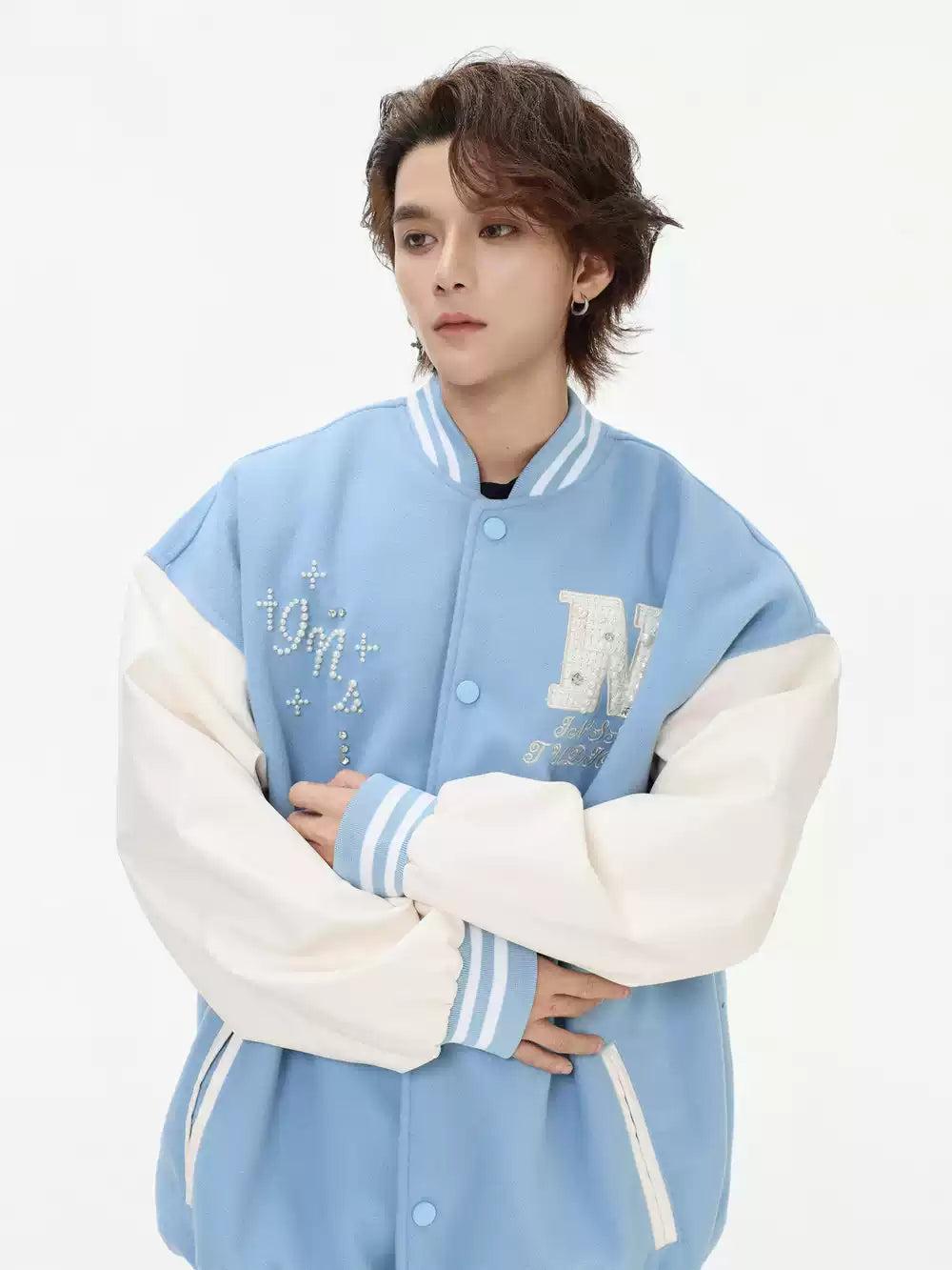Snap Buttons Varsity Jacket