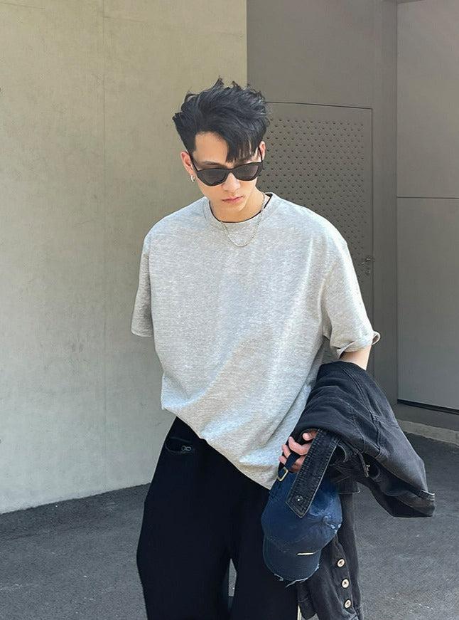 Solid Double Stitched Seam T-Shirt
