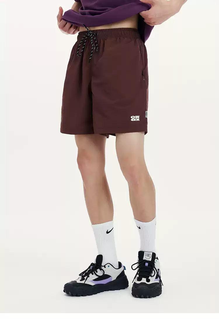Drawstring Zipped Pocket Shorts