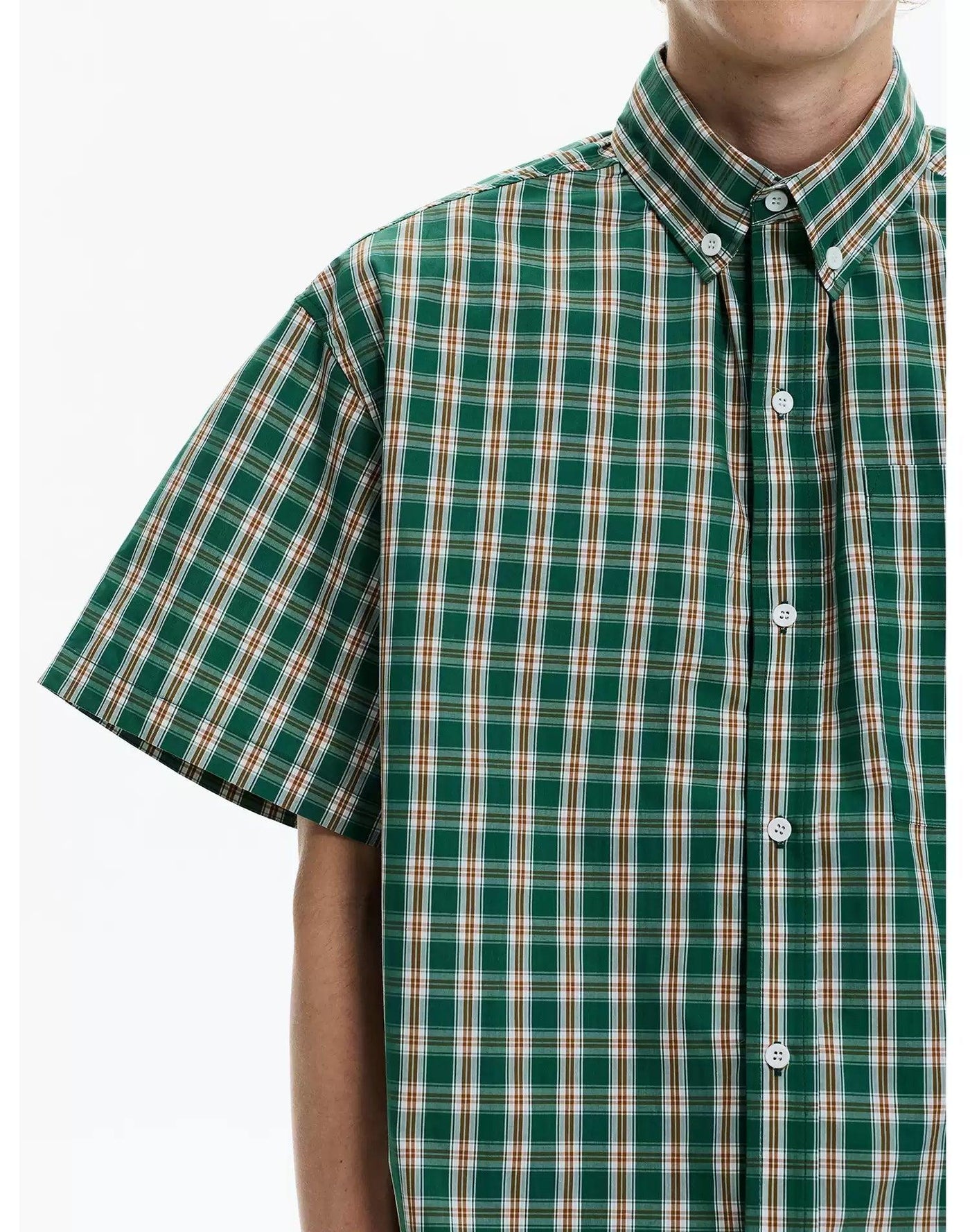 Casual Adjustable Hem Plaid Shirt
