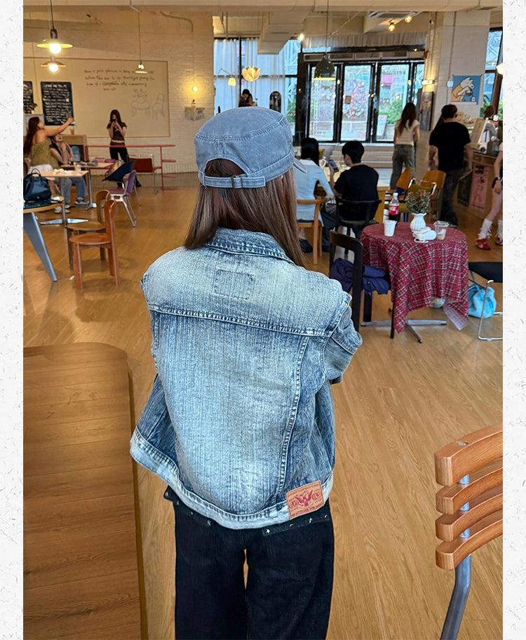 Faded and Buttoned Denim Jacket