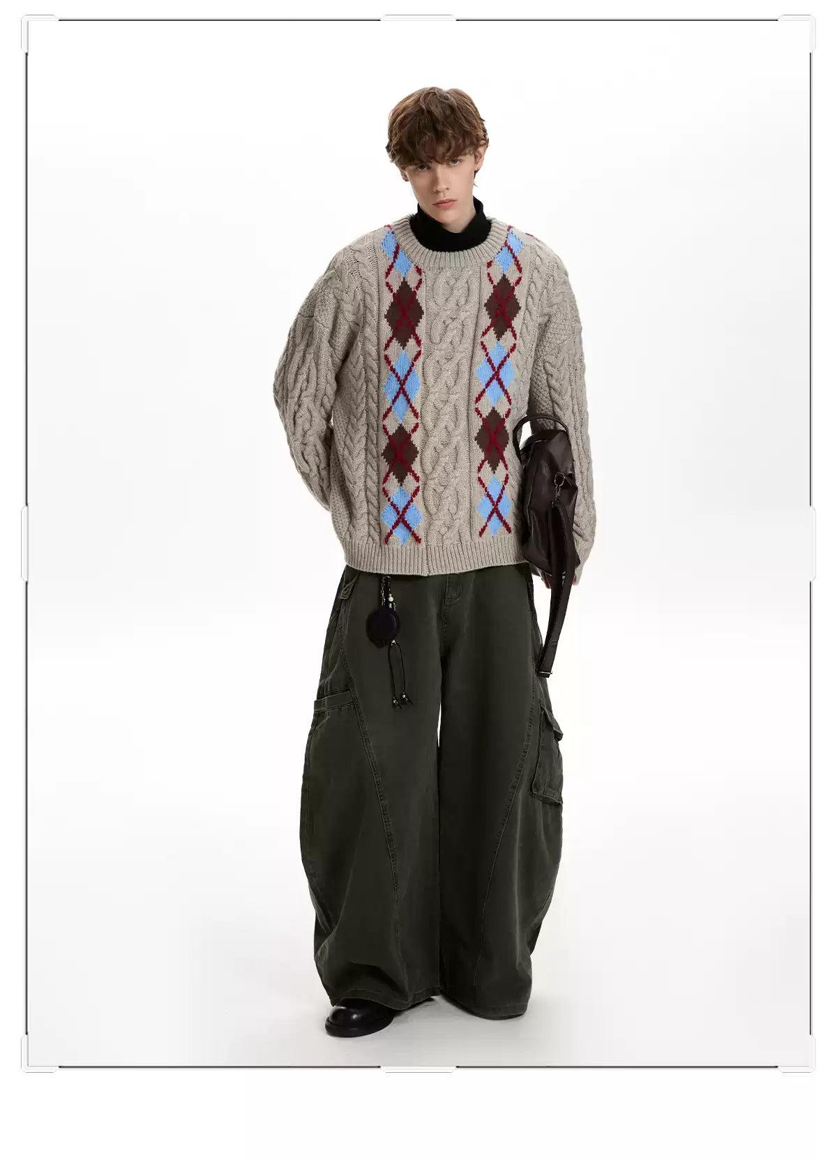 Argyle Patterned Sweater